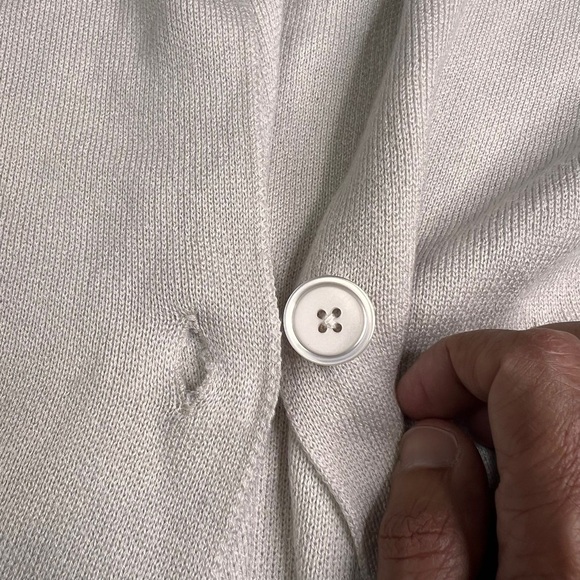 NWT Contemporaine Simons Womens M Gray Beige Long Open Front Sweater Wool Blend - Picture 7 of 8